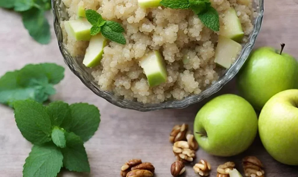 Receita de Salada de quinoa maça e nozes